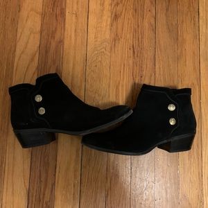 Sam Edelman Black + Gold Ankle Bootie